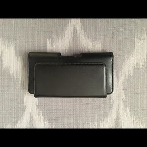 Large universal leather phone case, holster style.